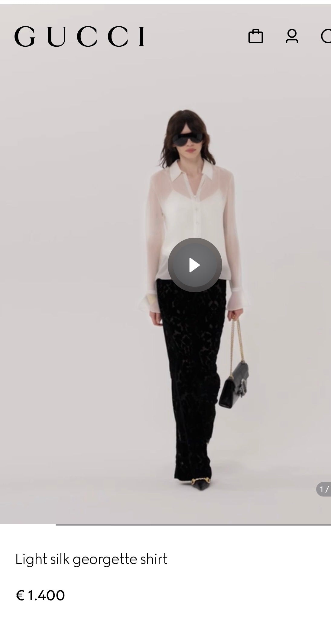 Cămașă luxury GUCCI din bumbac și mătase naturală, nasturi inscripționați  ( mărimea M)