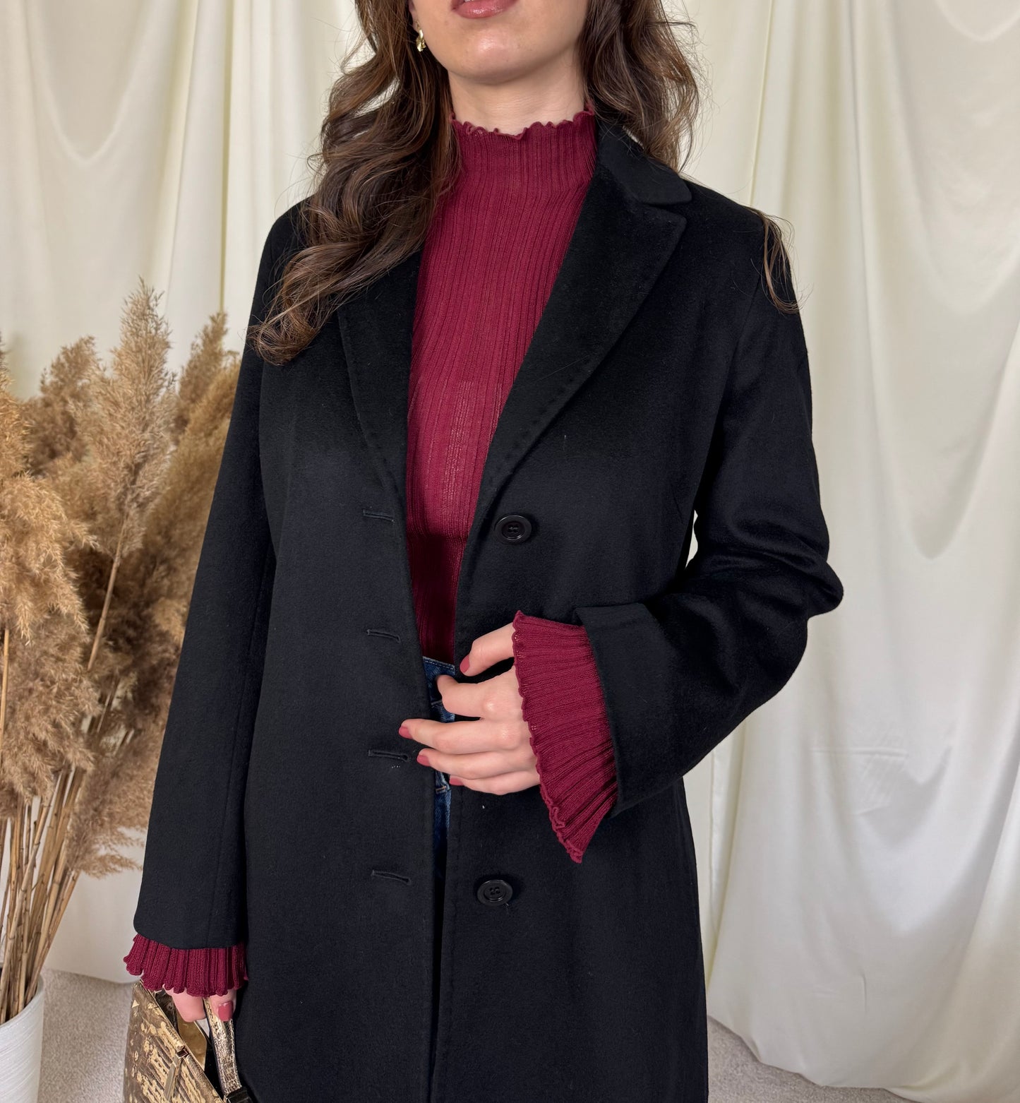 Palton luxury CINZIA ROCCA x LORO PIANA ( mărimea S-M)