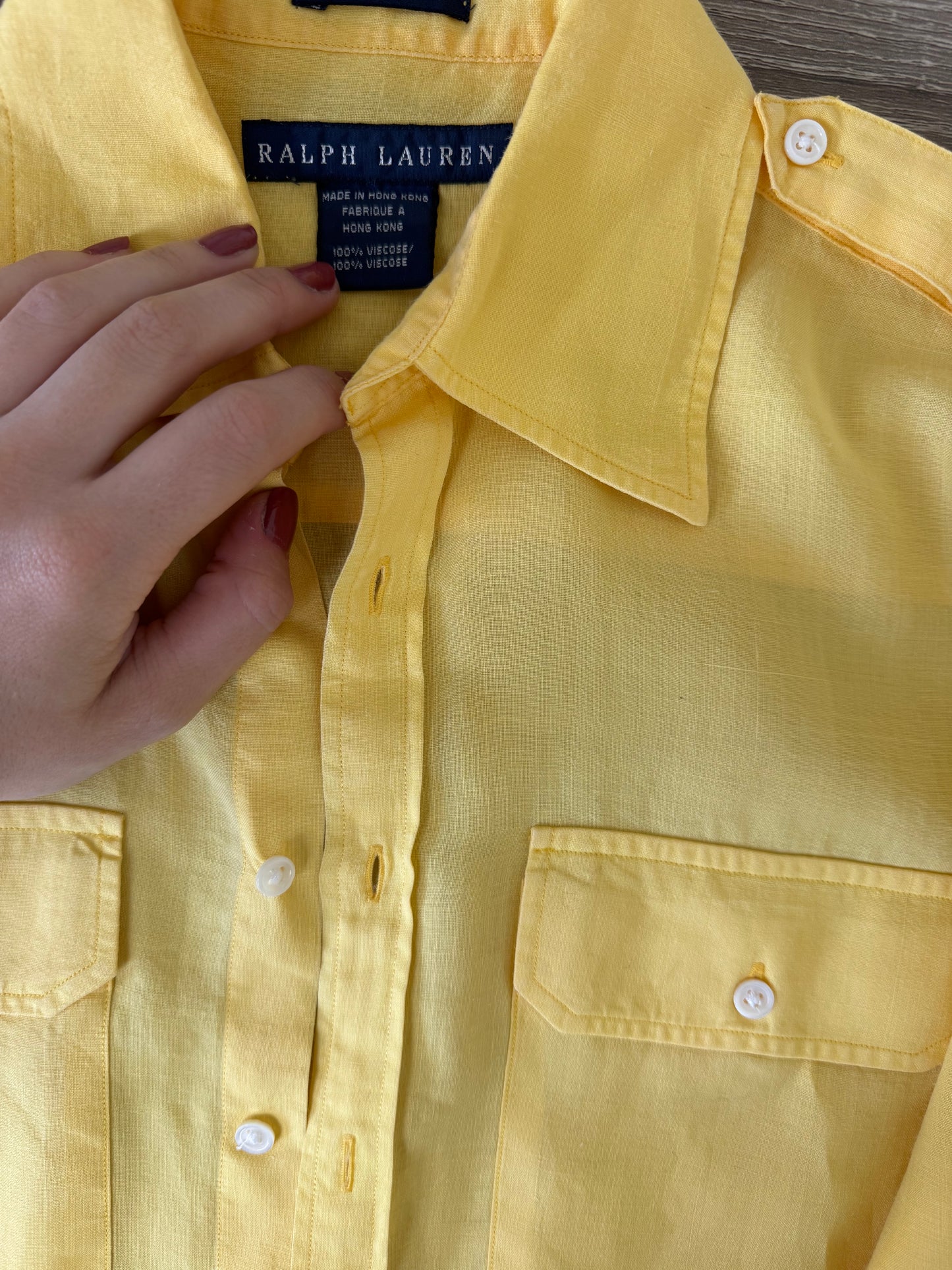 Cămașă din 100% Vascoza RALPH LAUREN, fit lejer 
(Mărimea S)