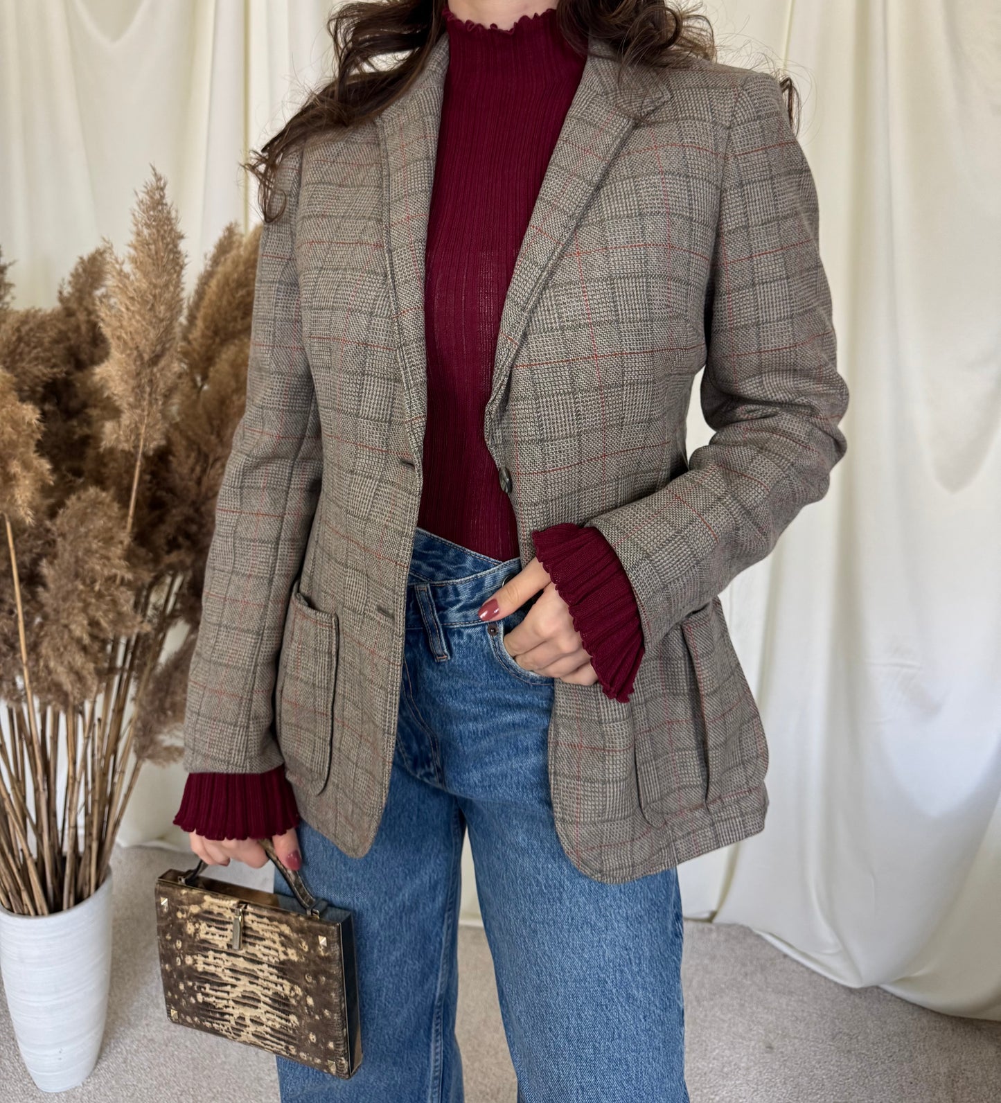 Sacou BURBERRY DIN 100% lână ( mărimea S)