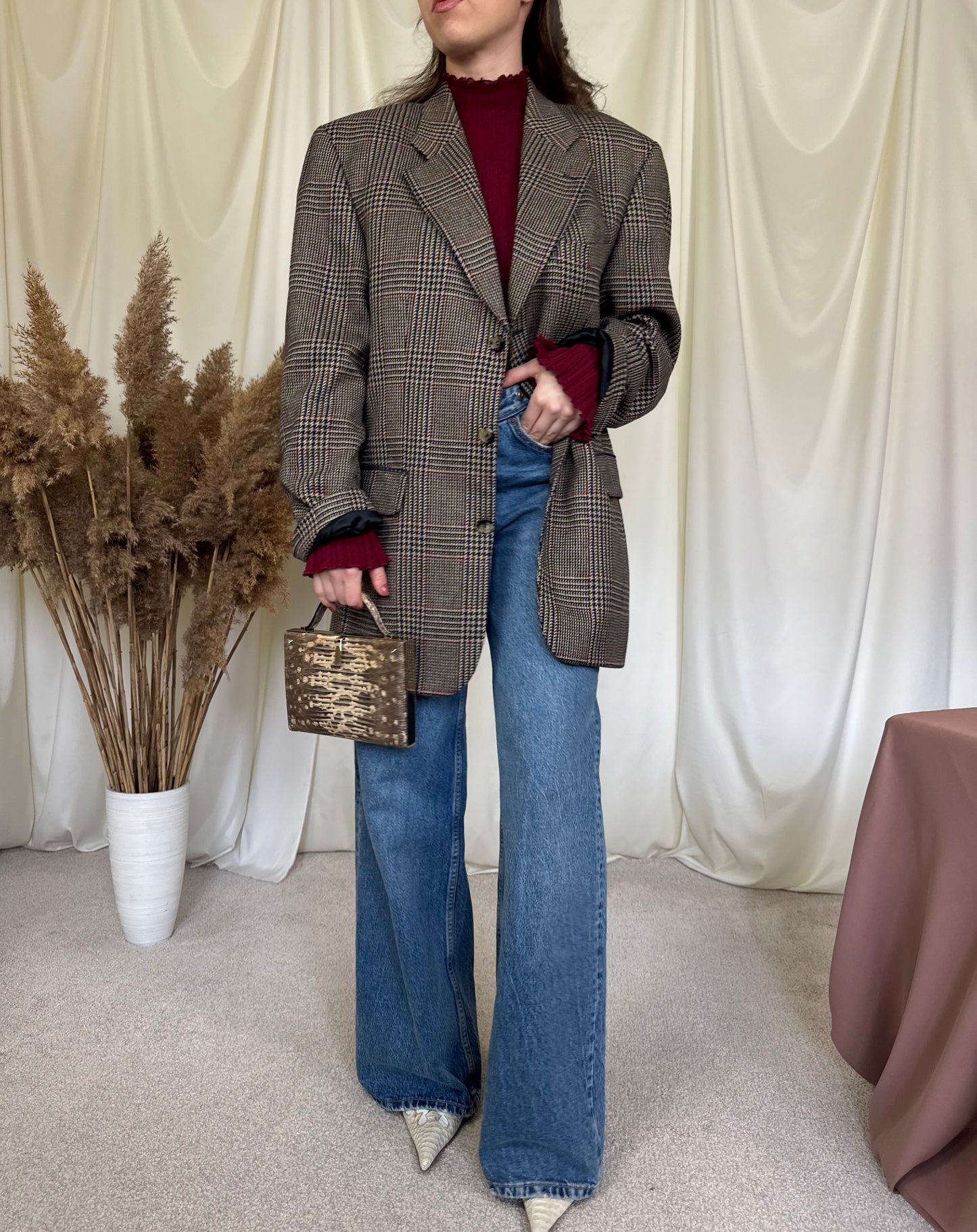 Sacou luxury lung tip pardesiu din stofă extrem de fină LORO PIANA super 150’s 
(Mărimea L)