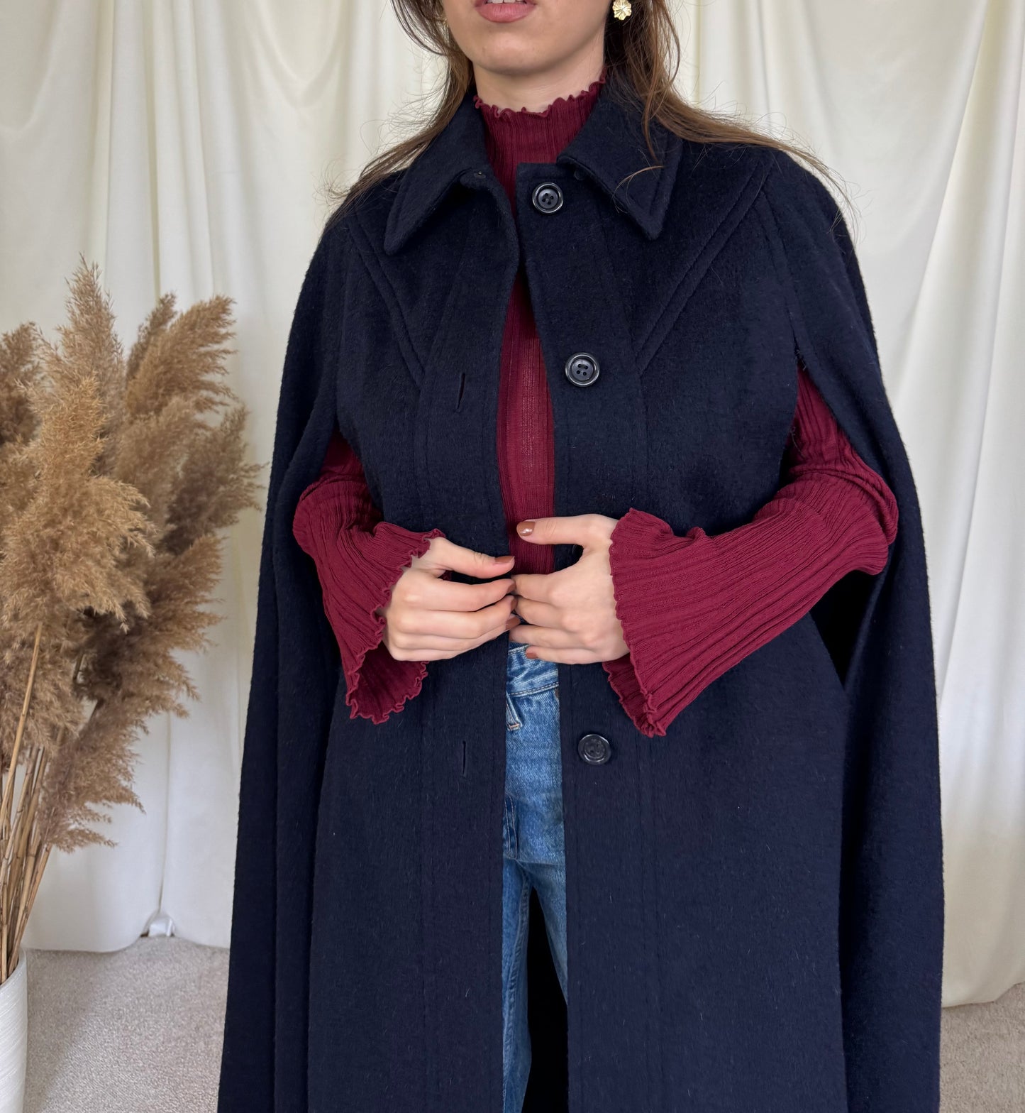 Capa vintage din stofă de lână