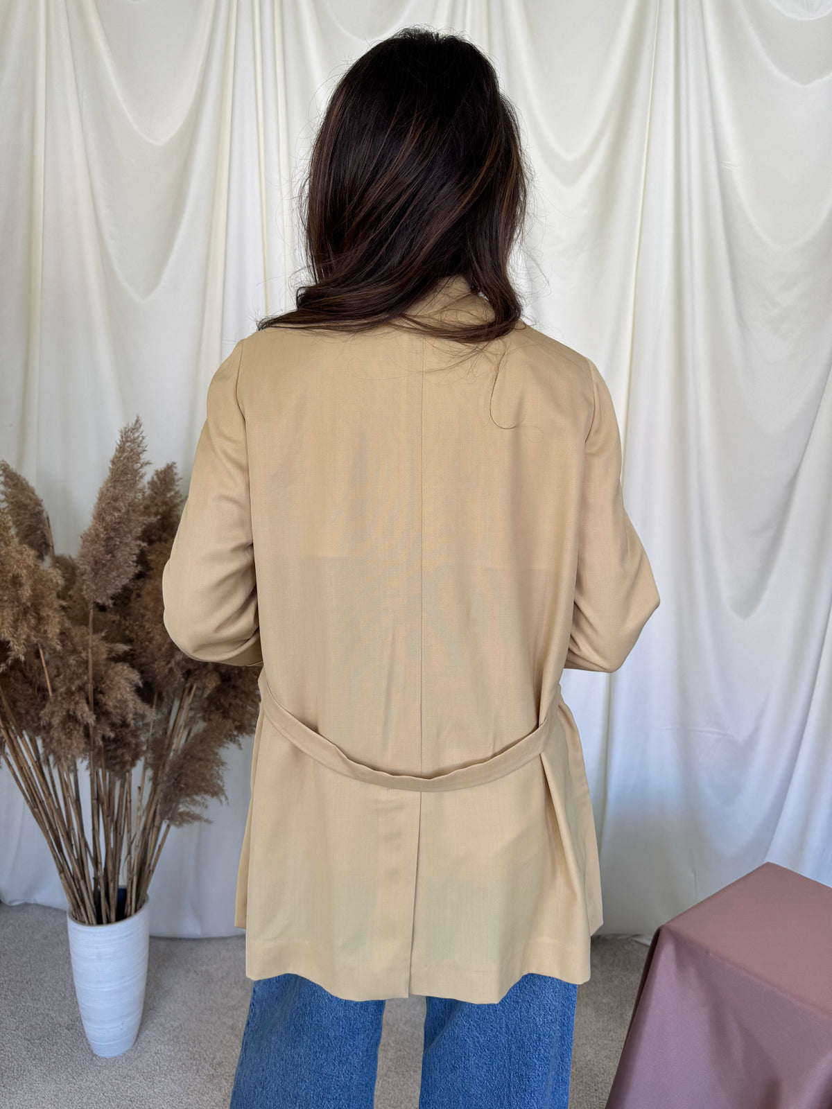 Sacou-jacheta luxury JIL SANDER din stofă premium de mătase și lână, fit lejer ( mărimea M-M/L)