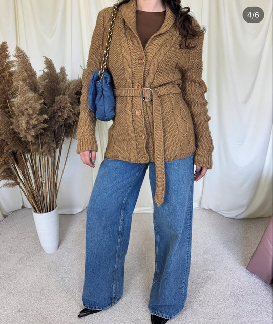 Cardigan vintage din Lână handmade( mărimea S-L)