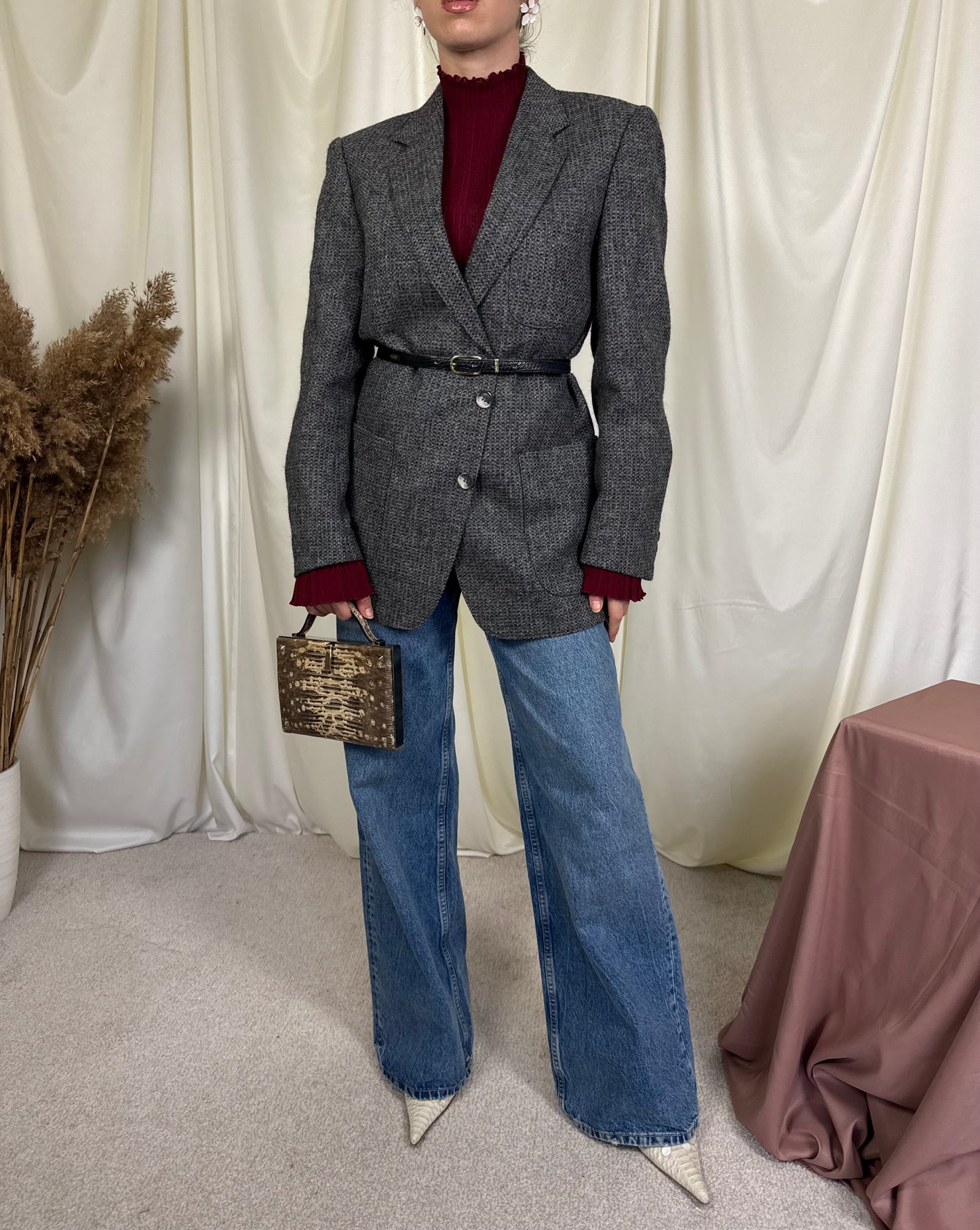 Sacou vintage stofă groasă ( mărimea M)