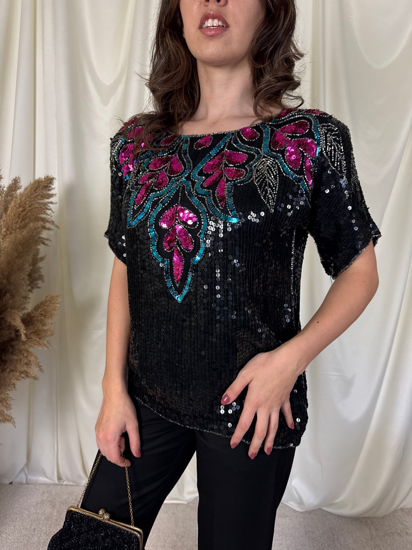 Piesa vintage din mătase naturala ( mărimea M)