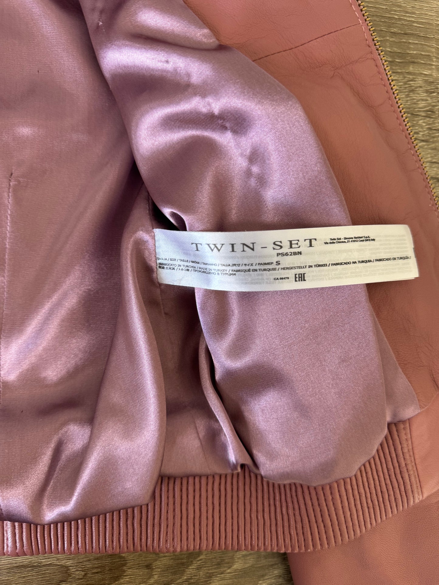 Geaca premium TWINSET din piele naturala super fină 
(Mărimea XS)