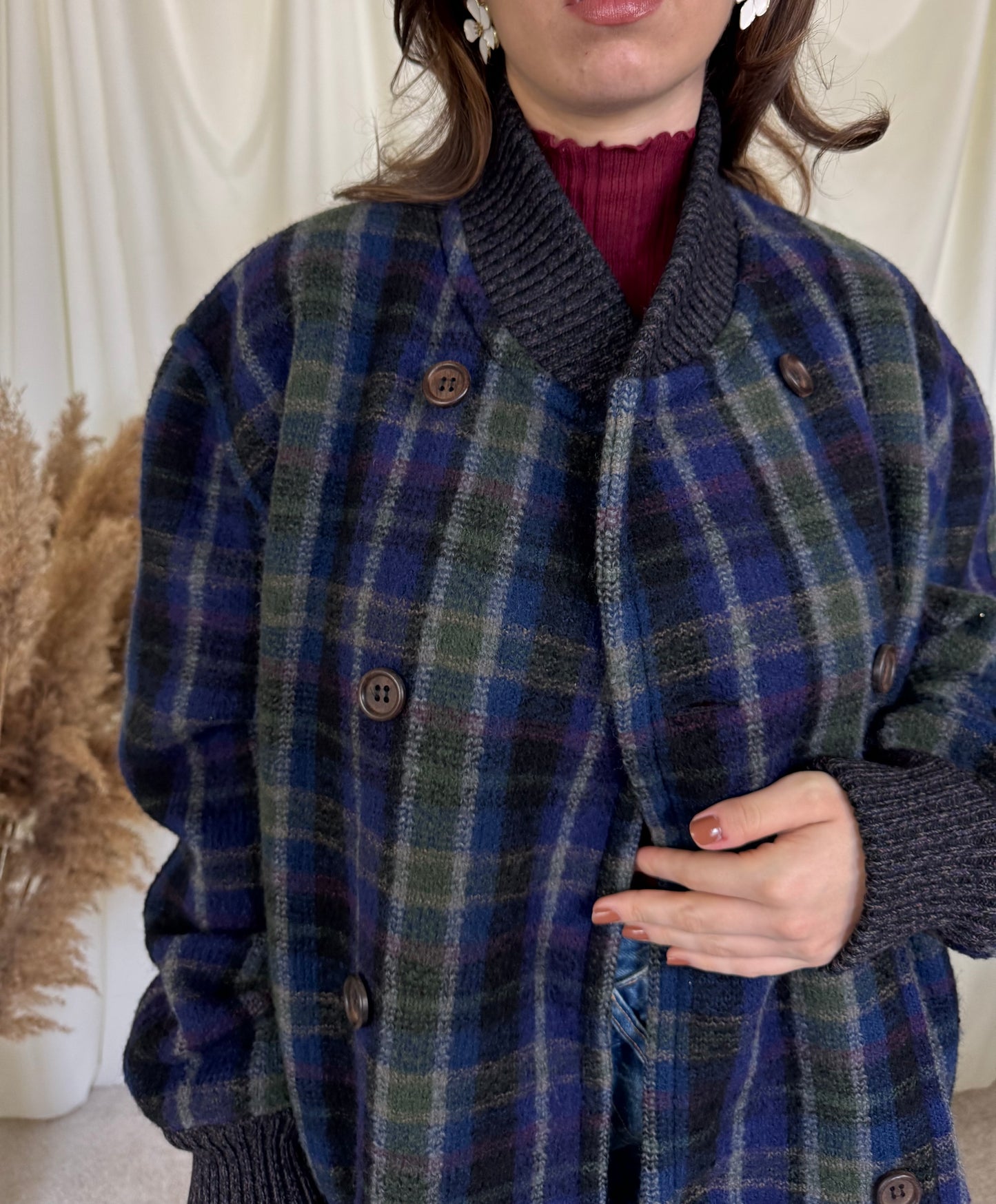 Palton/ jachetă luxury de brand MISSONI din 100% lână, fit oversized, (potrivit L-XL)