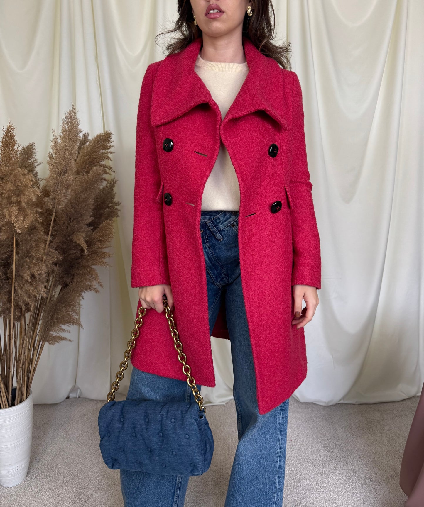 Palton CinziaRocca din stofă superbă din 85% lână marimea S