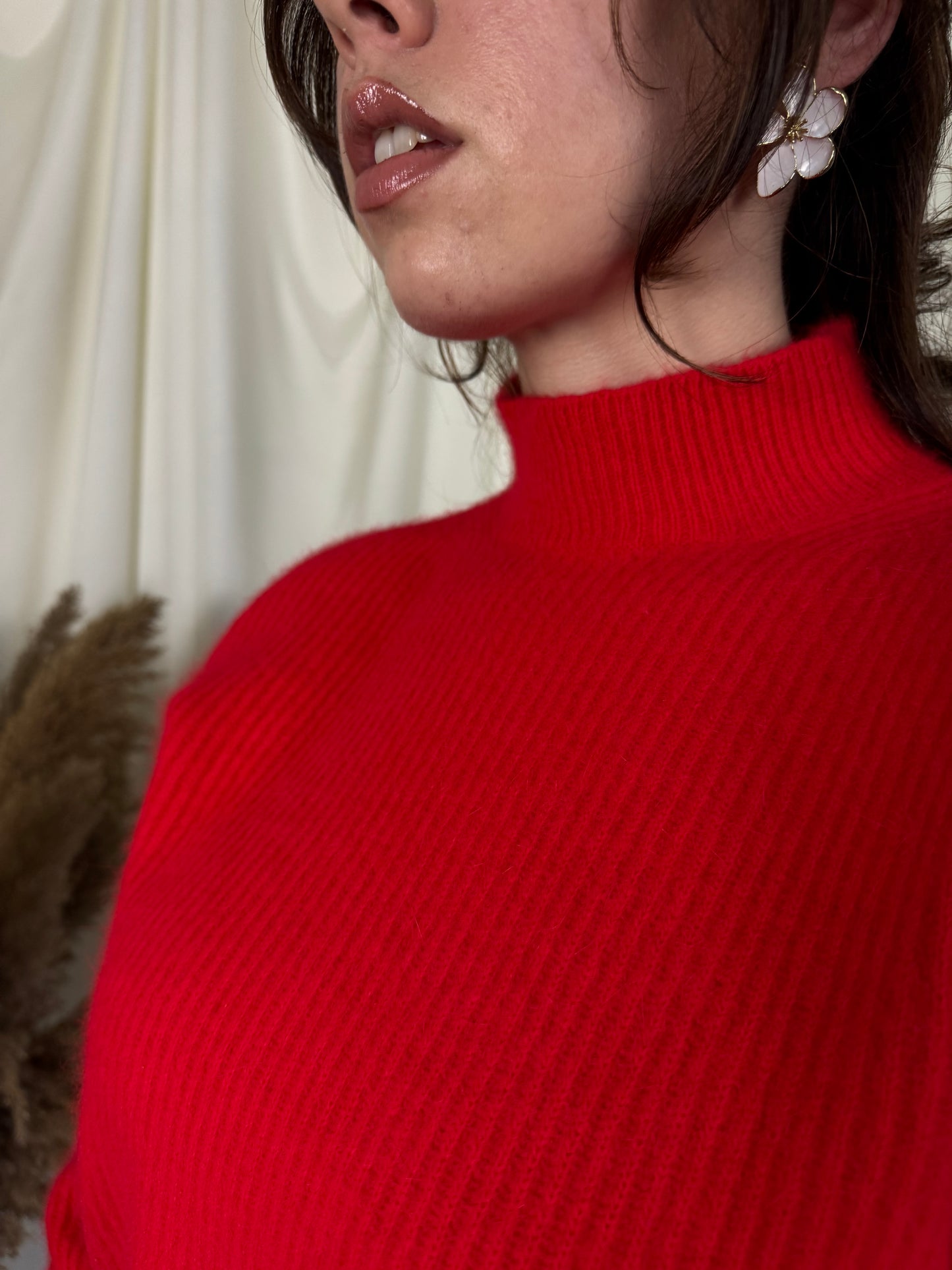 Pulover vintage superb din angora și lână ( mărimea S)