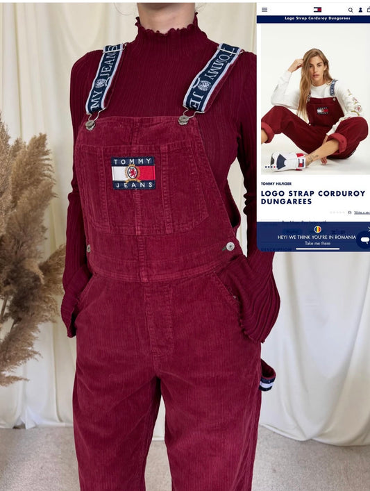 Salopetă TOMMY din catifea de bumbac