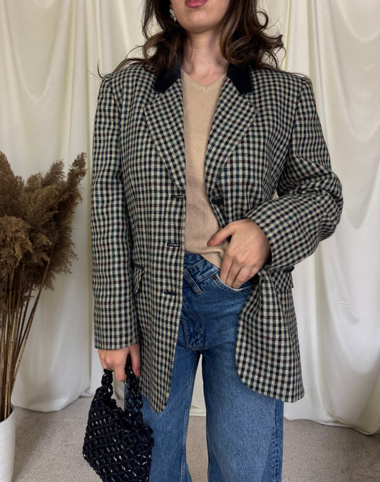 Sacou vintage cu detalii din catifea ( mărimea M)