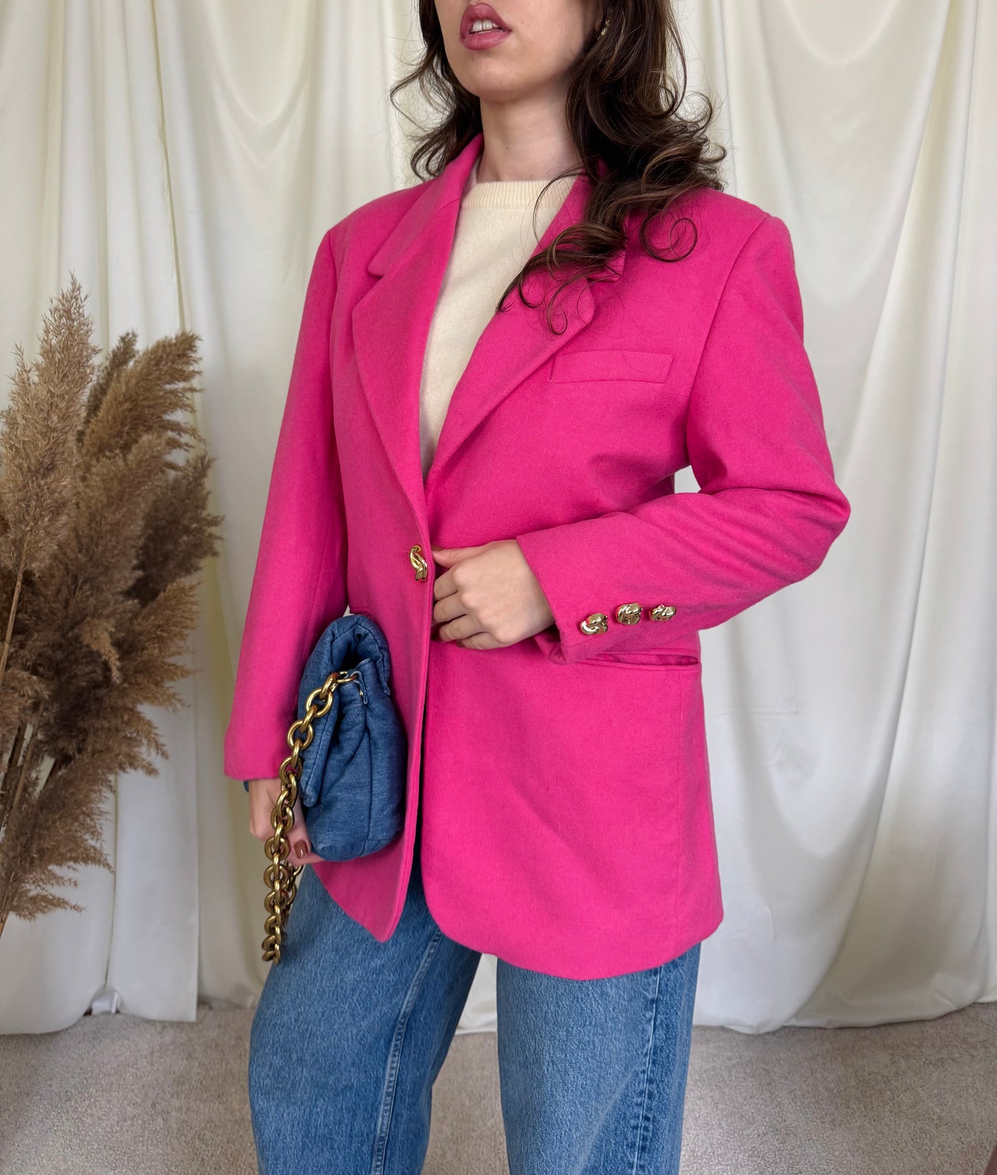 Sacou din lână și cașmir, nasturi tip bijuterie, mărimea 40( M/L)