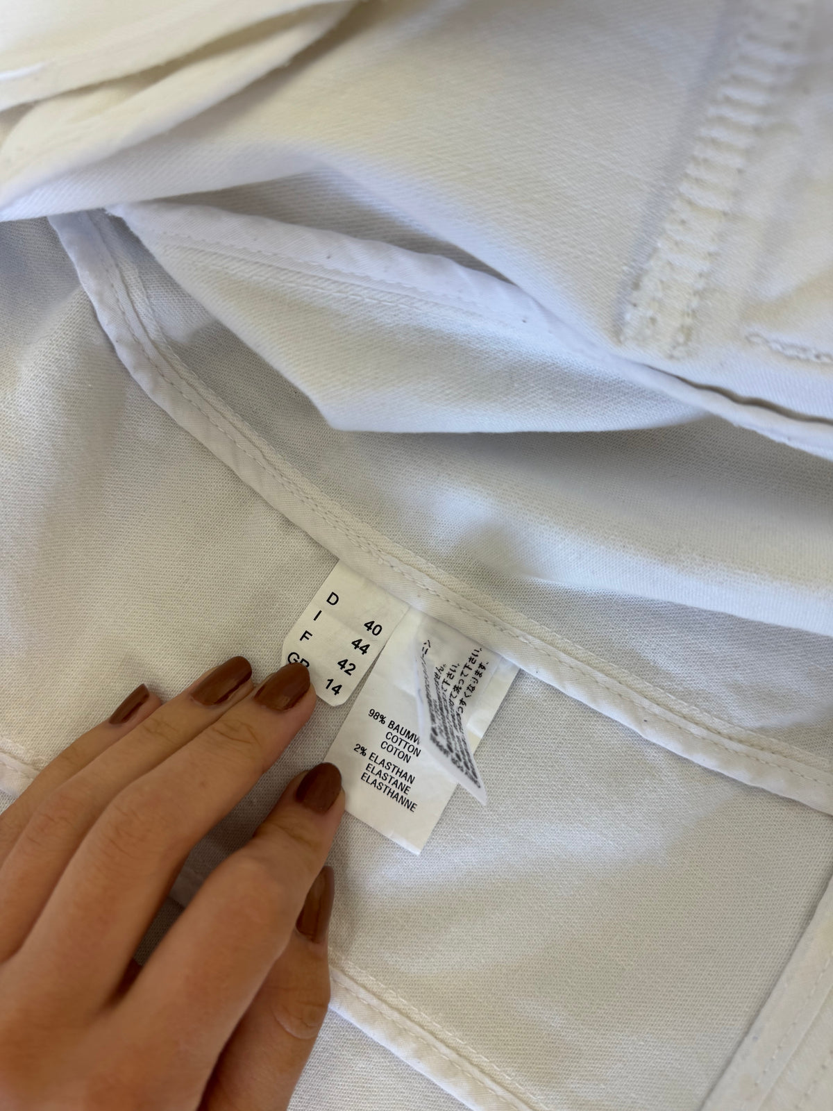 Geaca vintage ELEGANCE PARIS din denim de bumbac cu nasturi metalici inscripționați ( mărimea M)