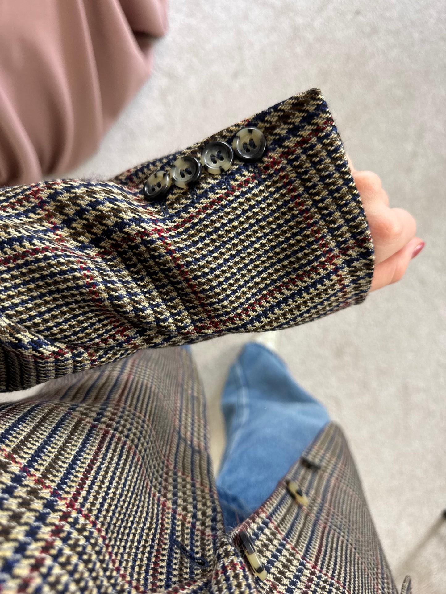 Sacou luxury lung tip pardesiu din stofă extrem de fină LORO PIANA super 150’s 
(Mărimea L)