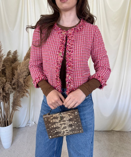 Sacou- jacheta tweed iBLUES  cu nasturi metalici aurii 
(Mărimea XS)