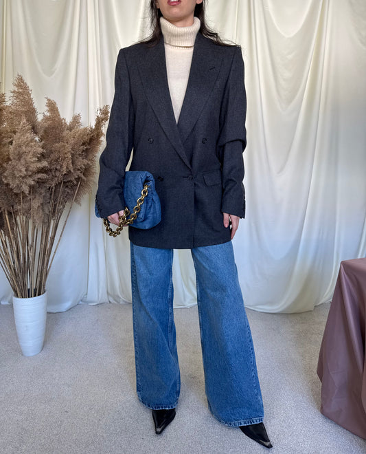 Sacou vintage TALL din stofă de lână pură