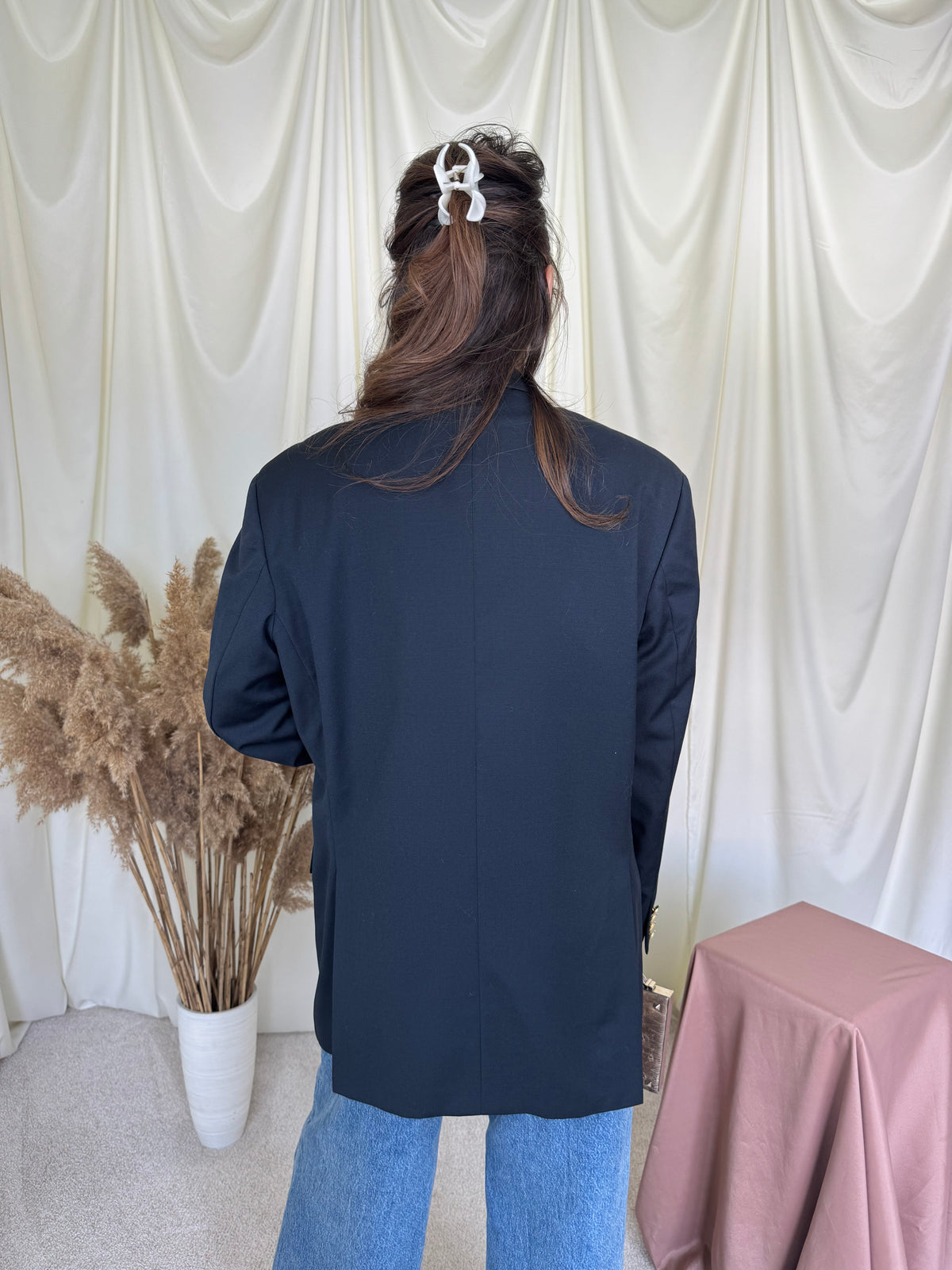 Sacou luxury YvesSaintLaurent din stofă premium 100% lână cu nasturi metalici inscripționați YSL( mărimea L/XL)