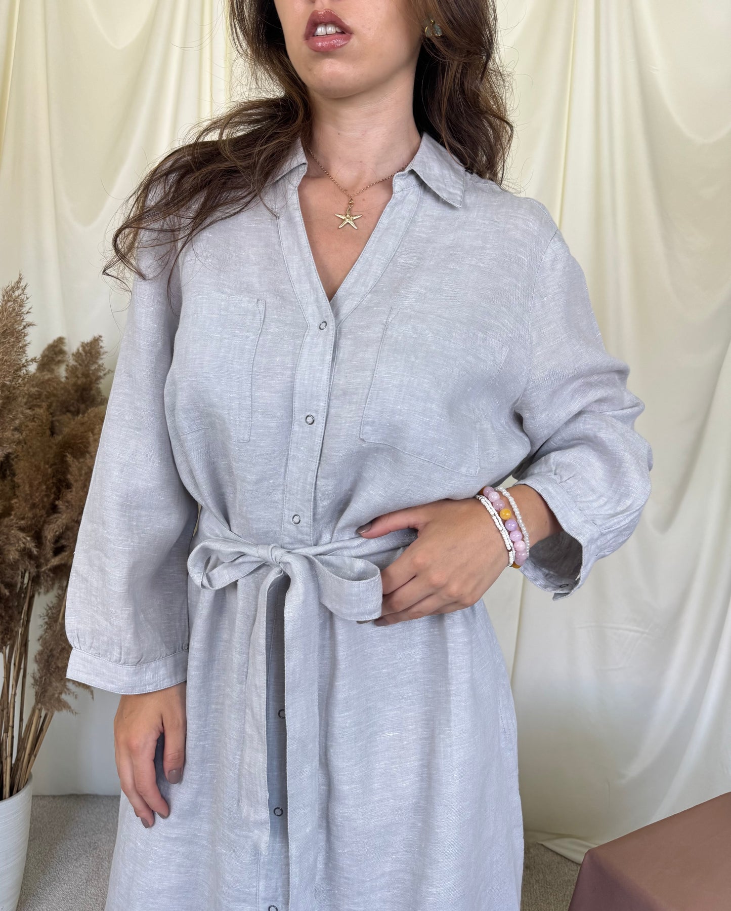 Rochie cu cordon din 100% în ( mărimea L/LX)