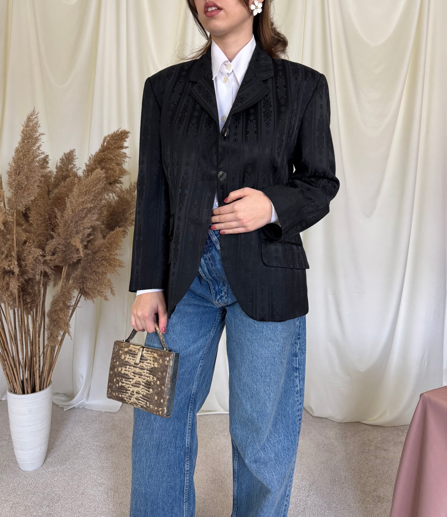 Sacou superb Stefanel, stofă cu print 
Mărimea 46 italienesc( M/L)