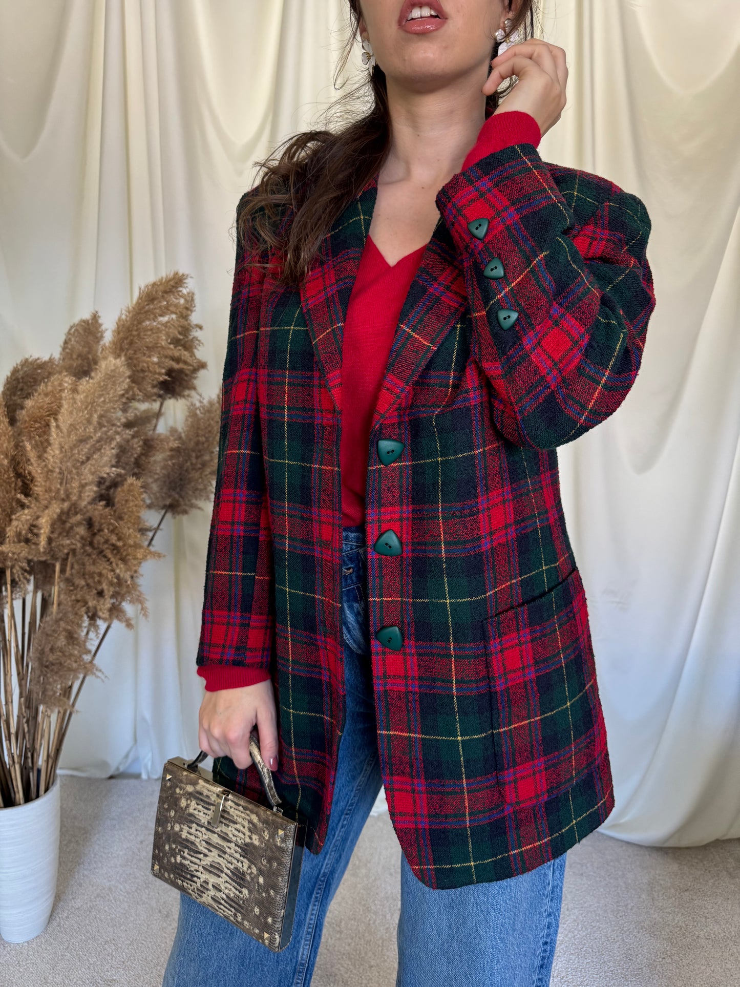 Sacou vintage din stofă 100% lana( mărimea L)