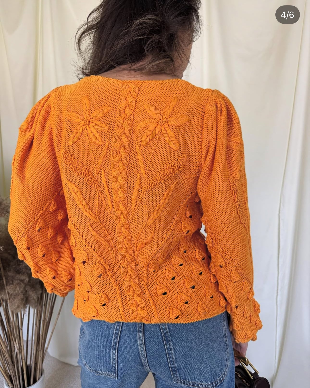 Jerse vintage din bumbac handmade ( mărimea XS-M)