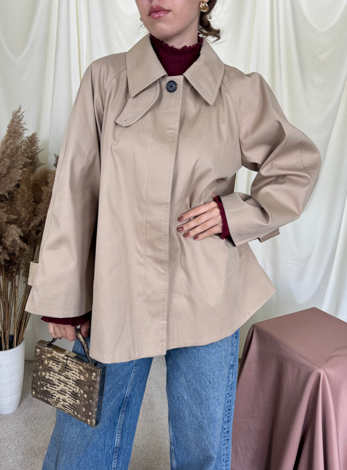 Trench COS în croi A din 100% bumbac ( mărimea M)