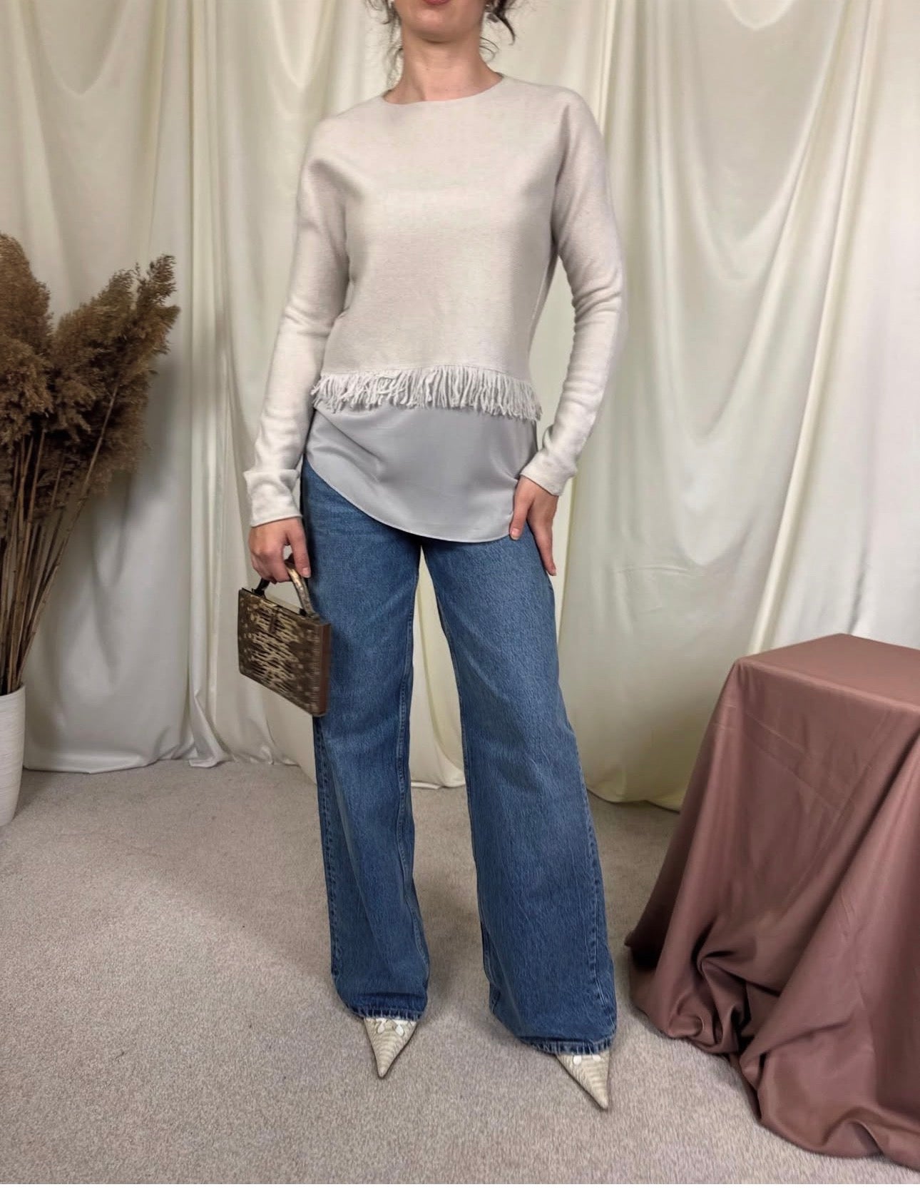 Pulover din lana cașmir și mătase ( mărimea S)