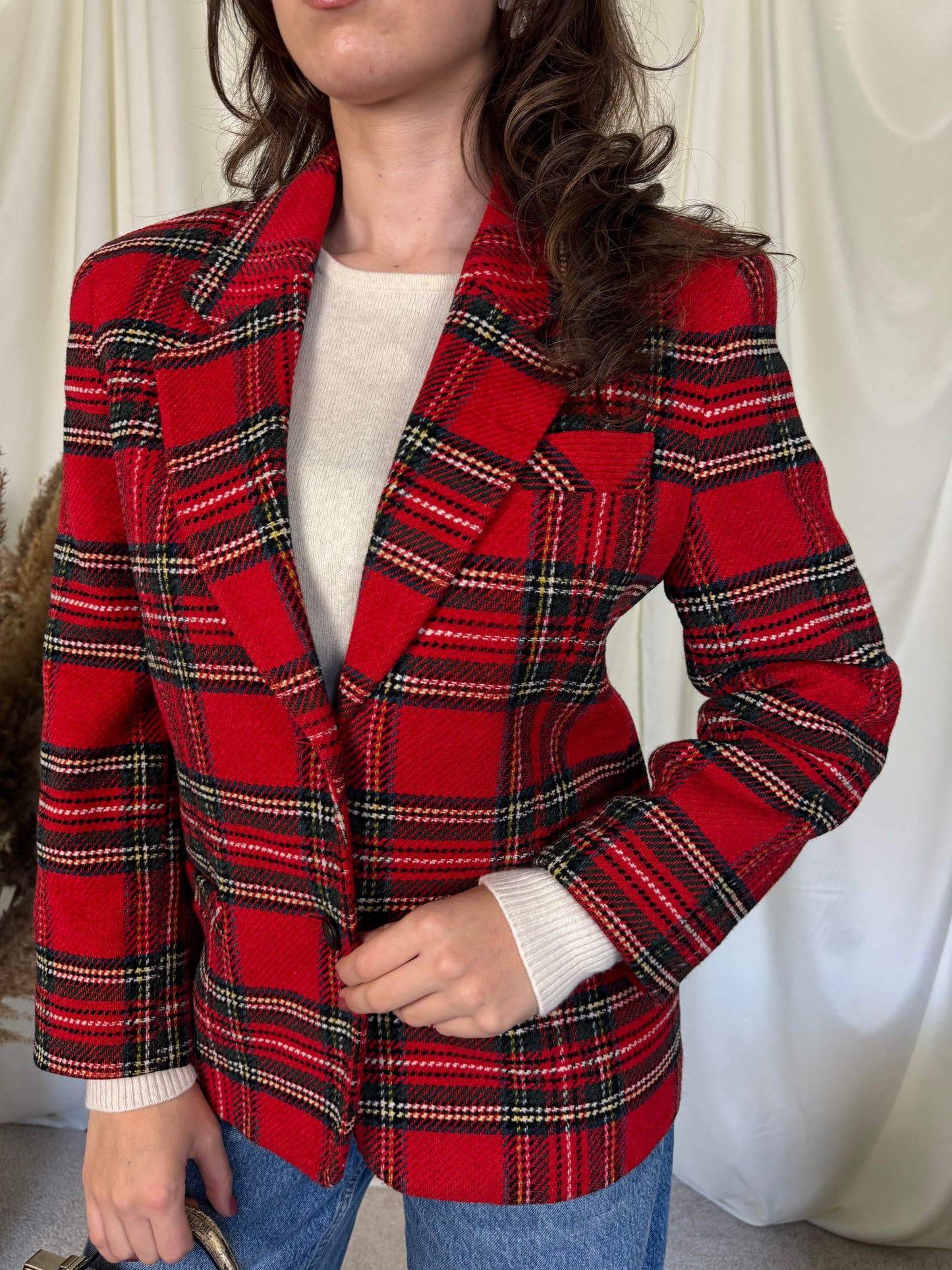 Sacou vintage superb din stofă 100%