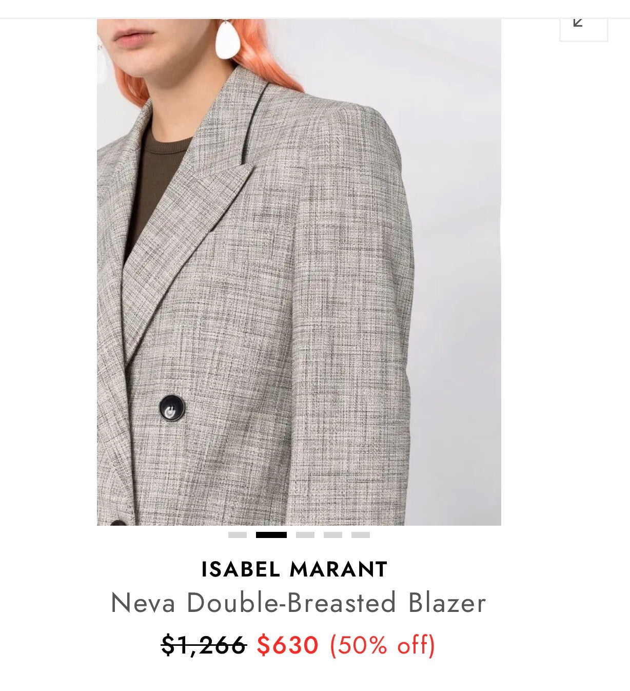 Sacou premium ISABEL MARANT la rand dublu de nasturi 
(Mărimea 36)