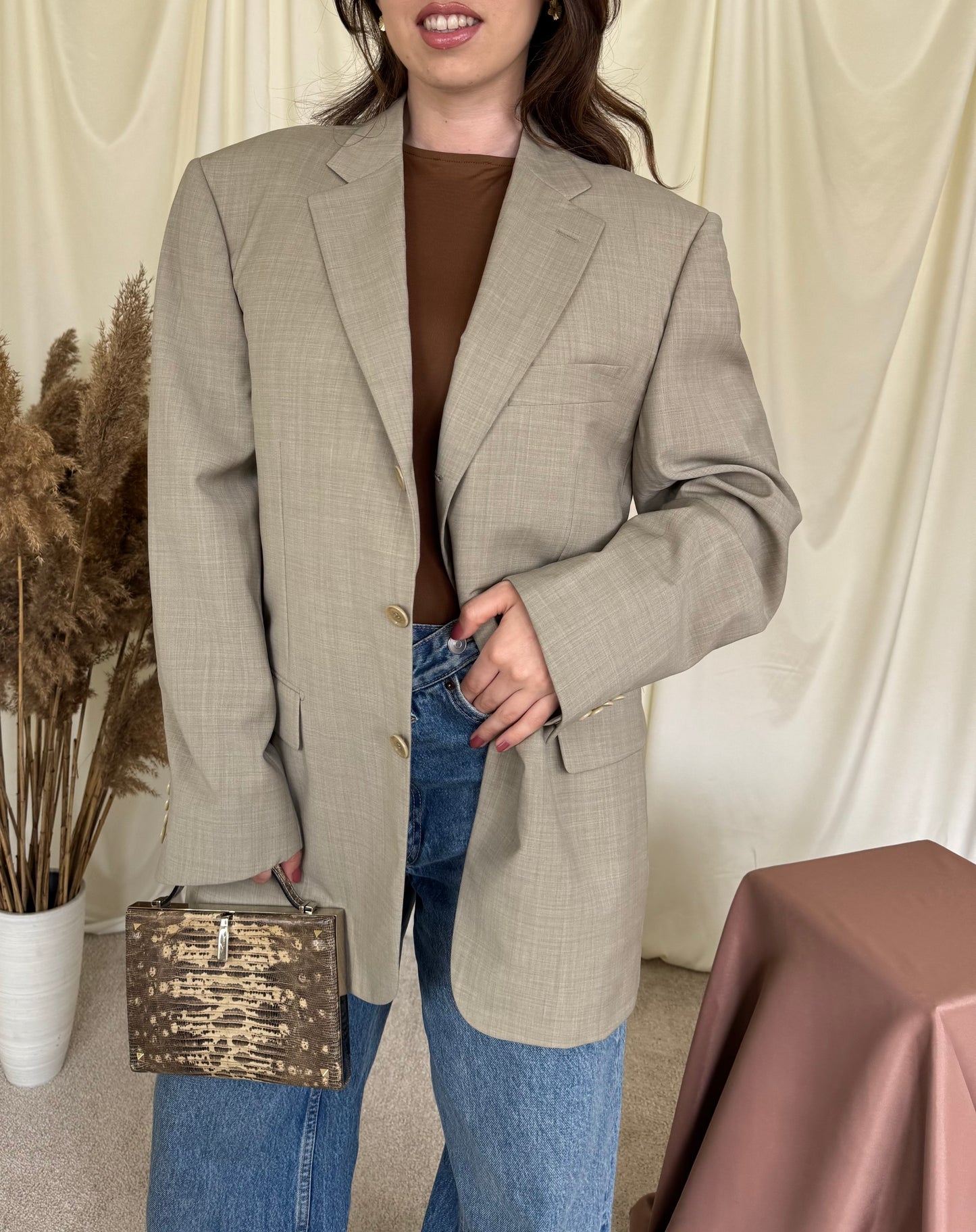 Sacou luxury PAL ZILERI din 100% lână fină, primăvară-vară 
(Mărimea L)