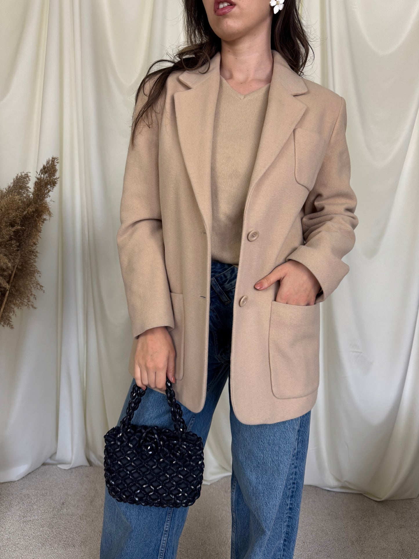 Sacou jachetă din 90% lână și casmir( mărimea M)