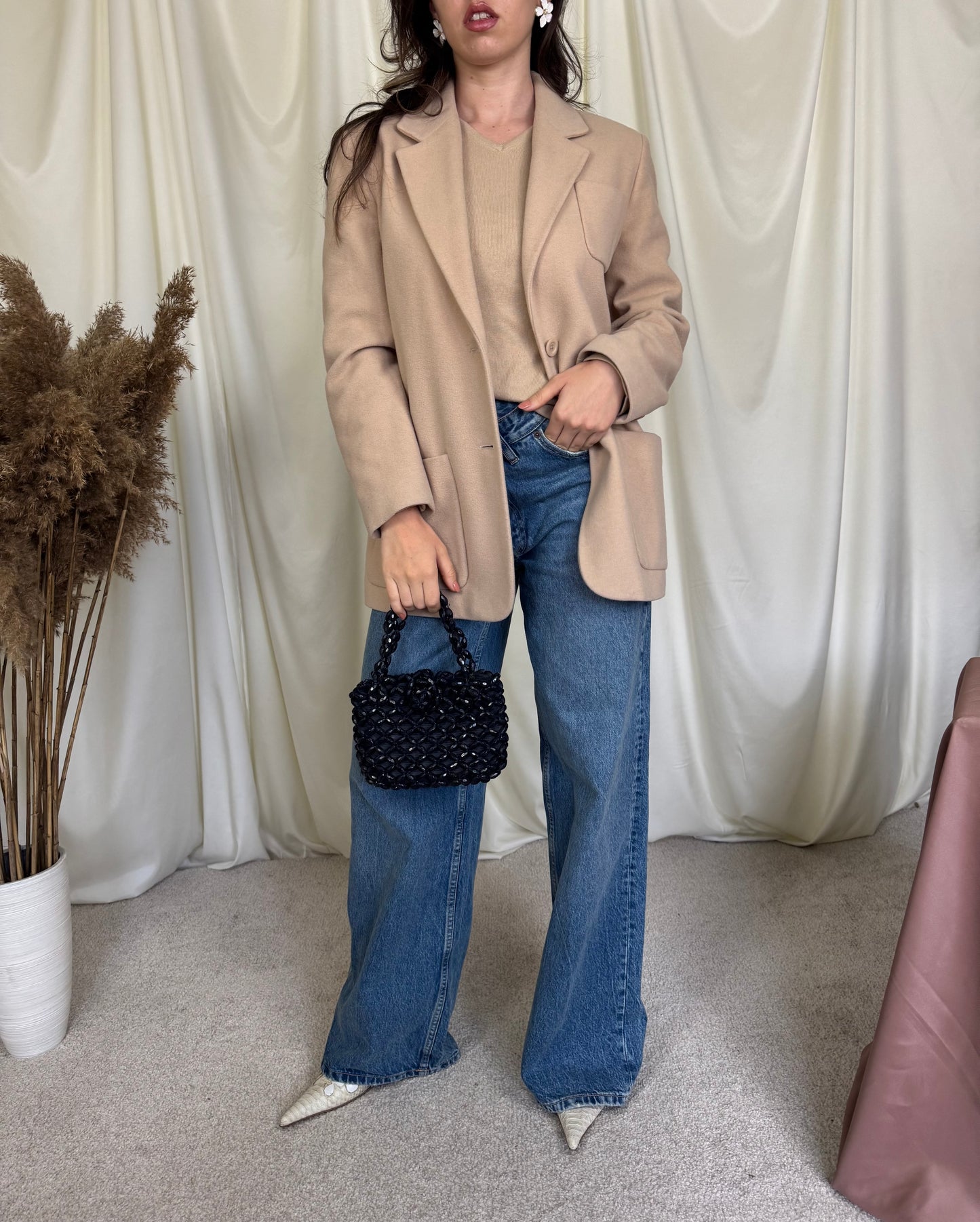 Sacou jachetă din 90% lână și casmir( mărimea M)