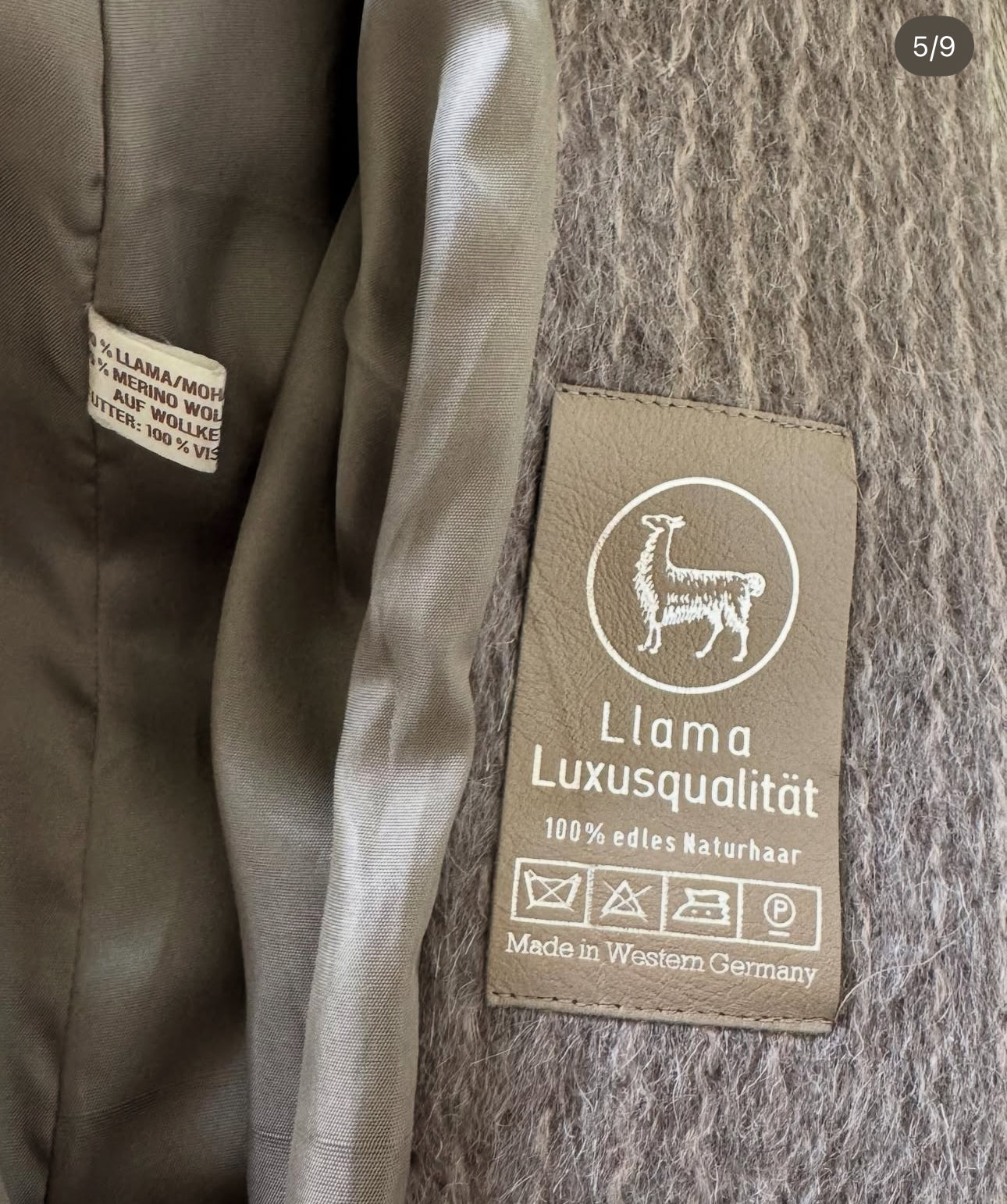 Palton vintage premium de lux din păr de lamă ( mărimea s)