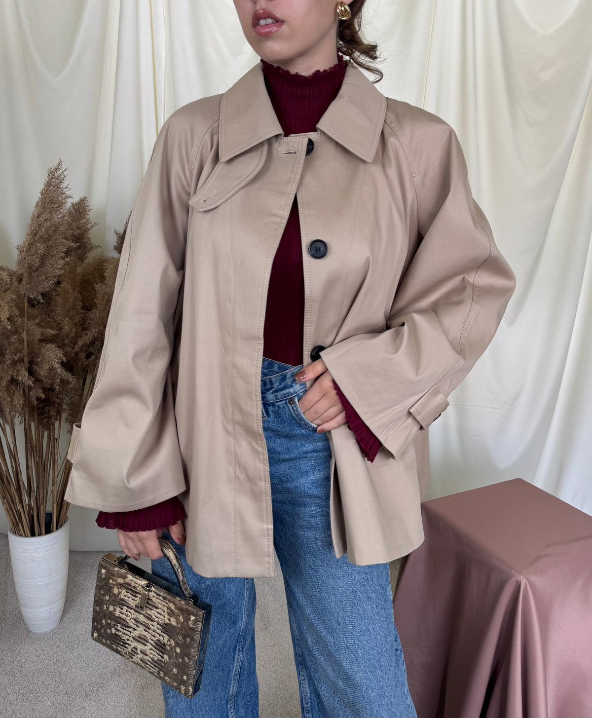 Trench COS în croi A din 100% bumbac ( mărimea M)