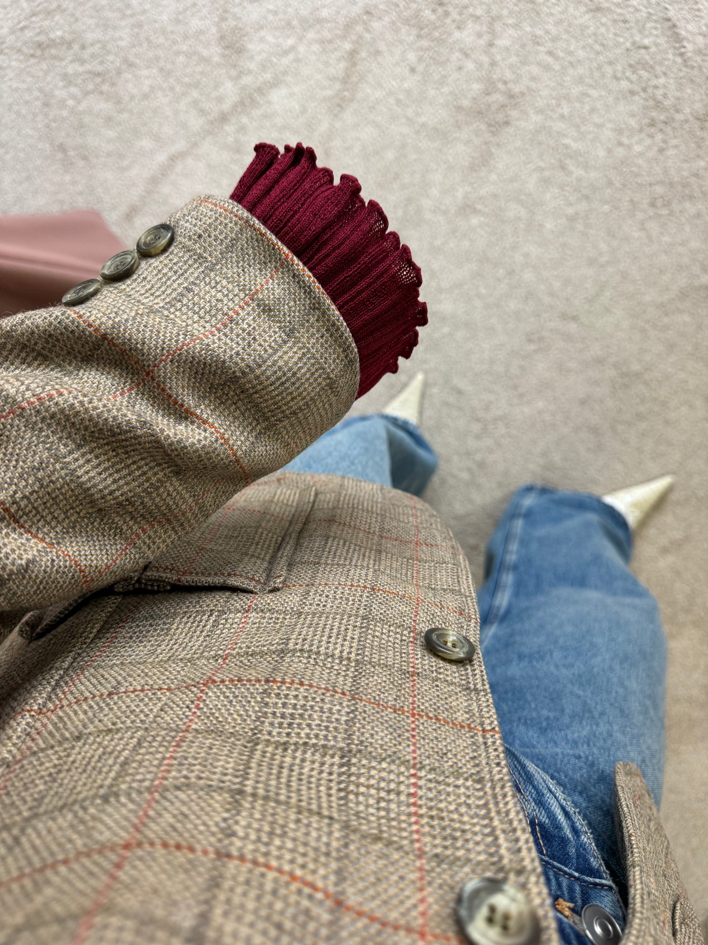 Sacou BURBERRY DIN 100% lână ( mărimea S)