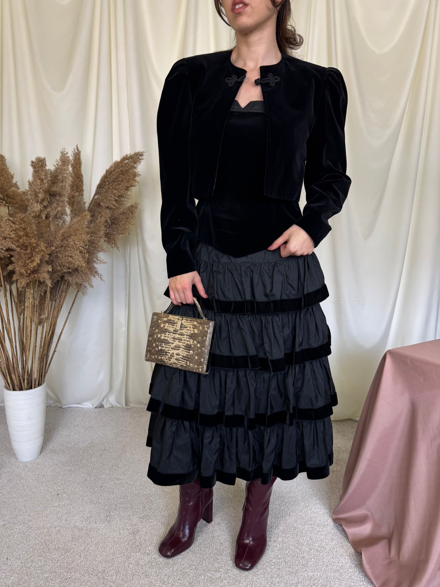 Set vintage din catifea Escada mărimea 36/S