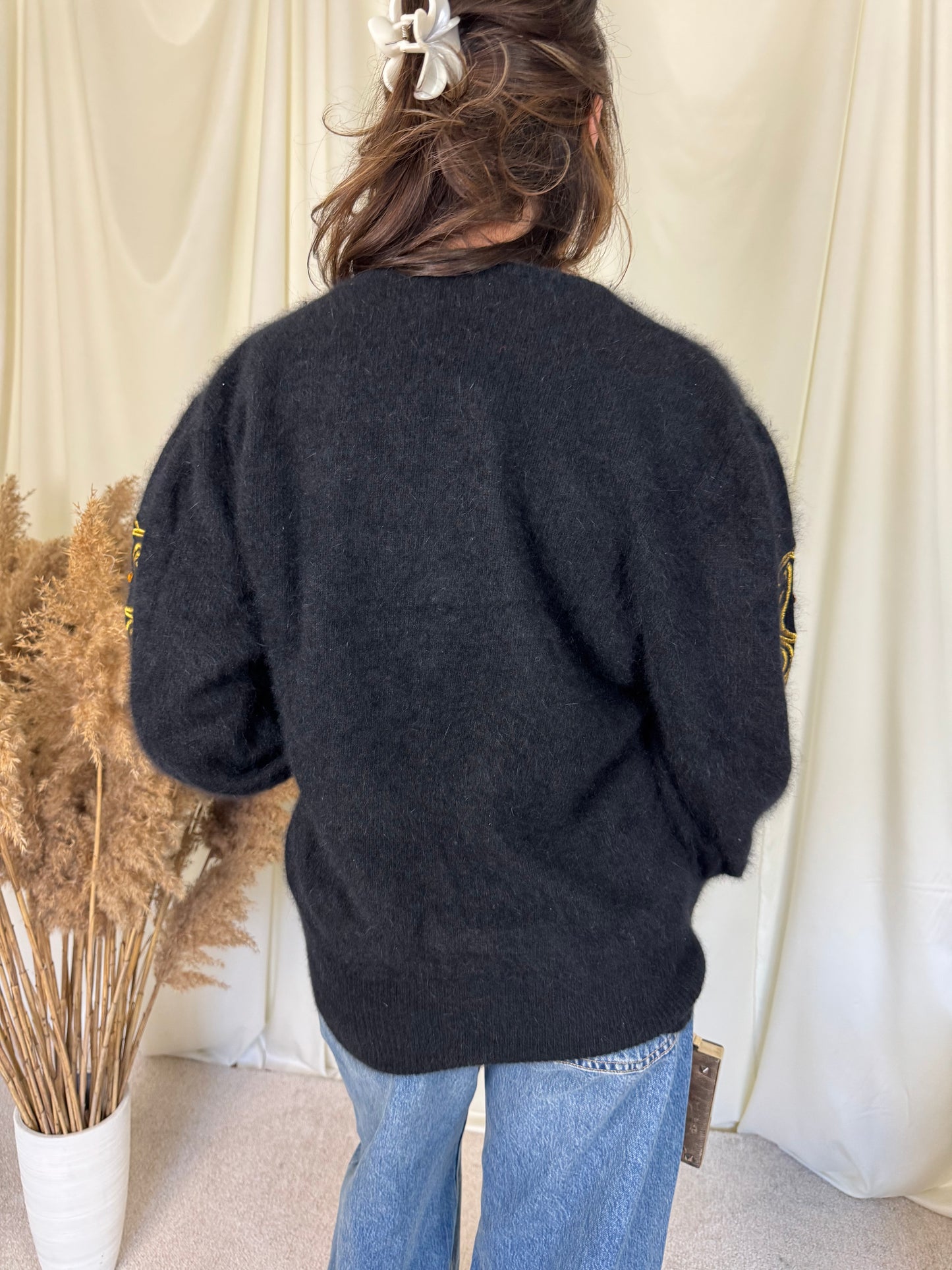 Piesa vintage din angora și lână