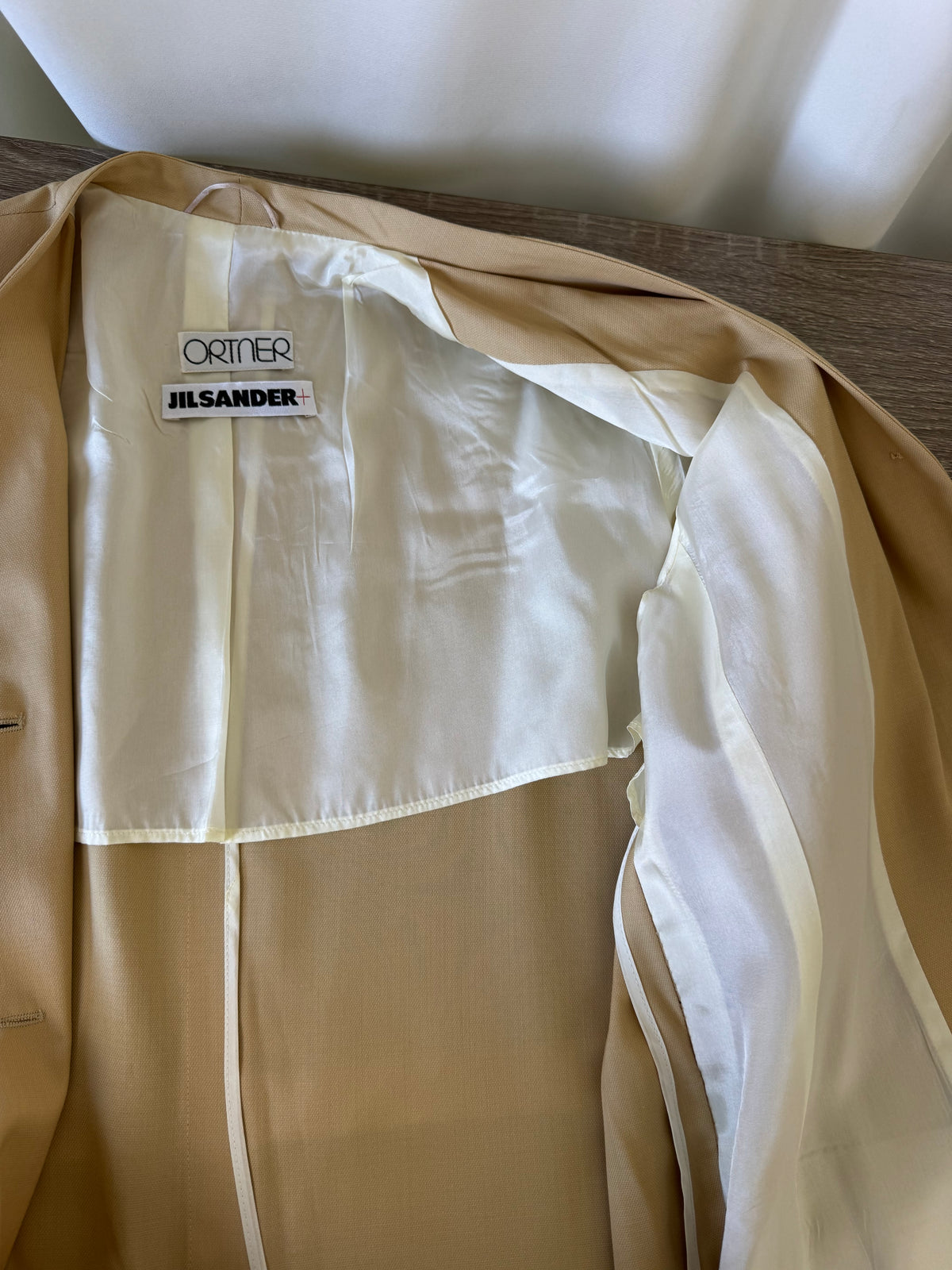 Sacou-jacheta luxury JIL SANDER din stofă premium de mătase și lână, fit lejer ( mărimea M-M/L)