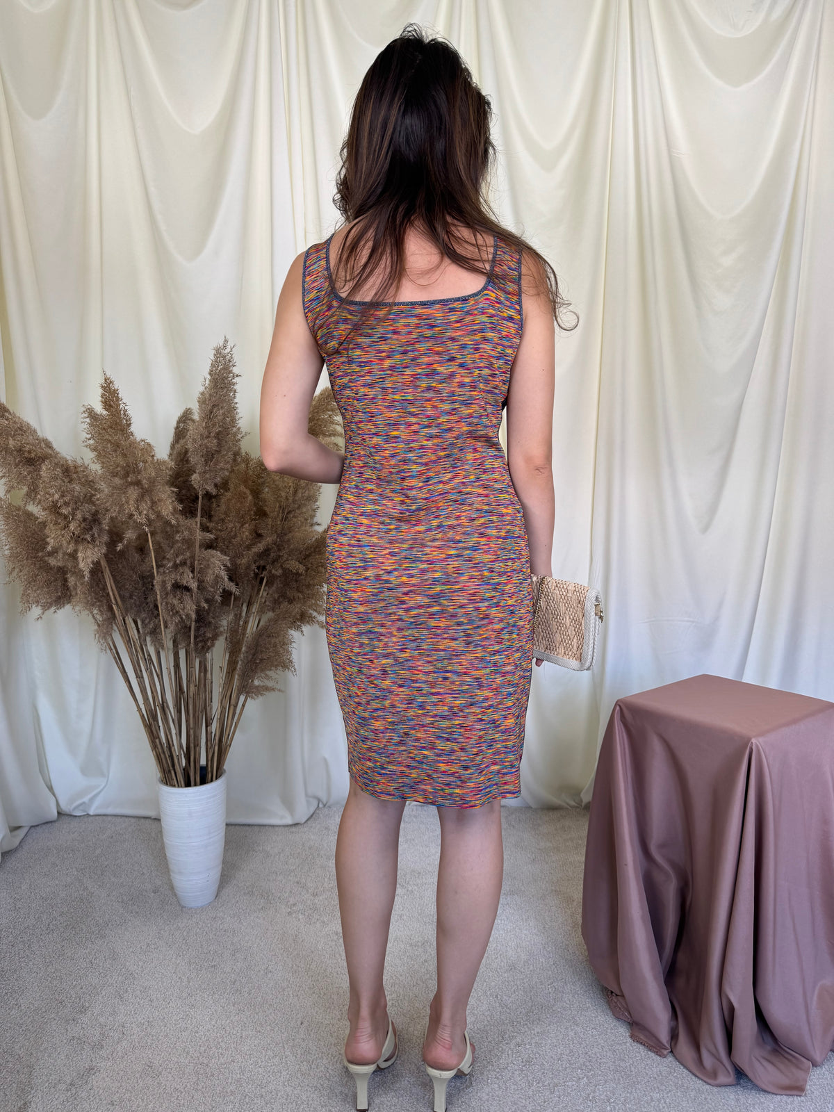 Rochie premium ESCADA tip bodycon cu fir metalizat ( mărimea 38/ M/L)