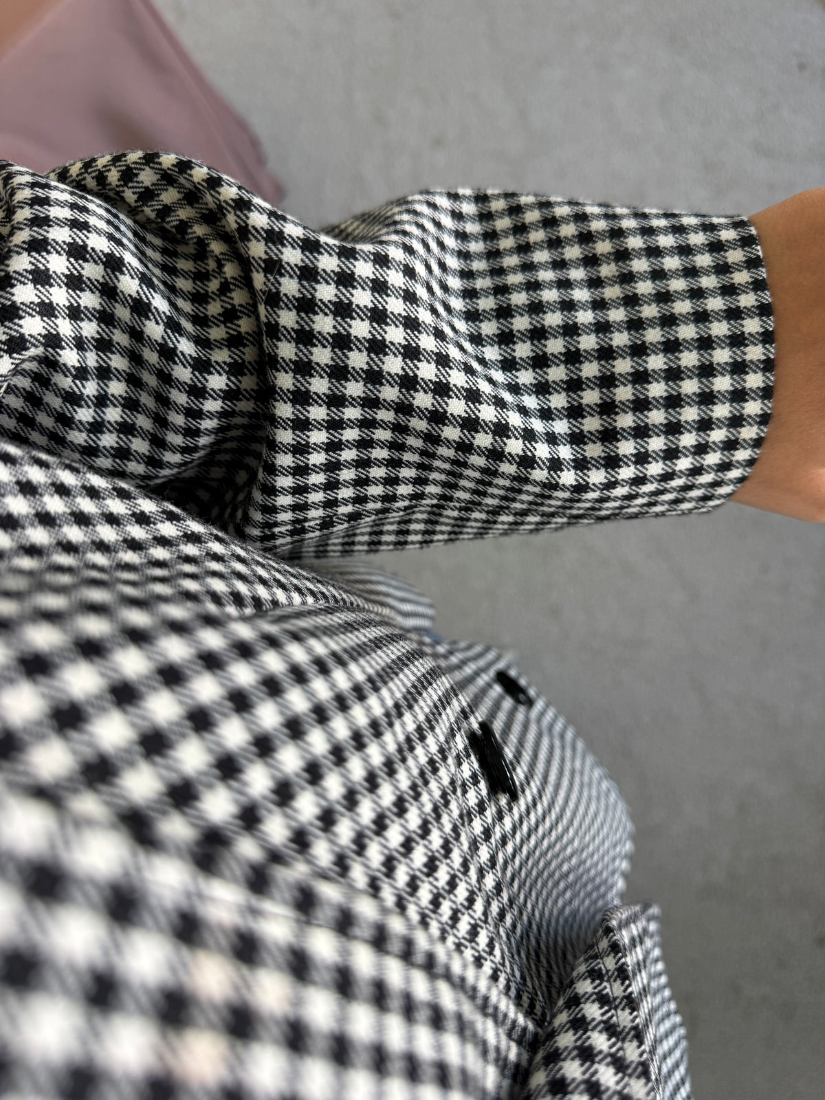 Sacou vintage in print carouri ( mărimea L/XL)