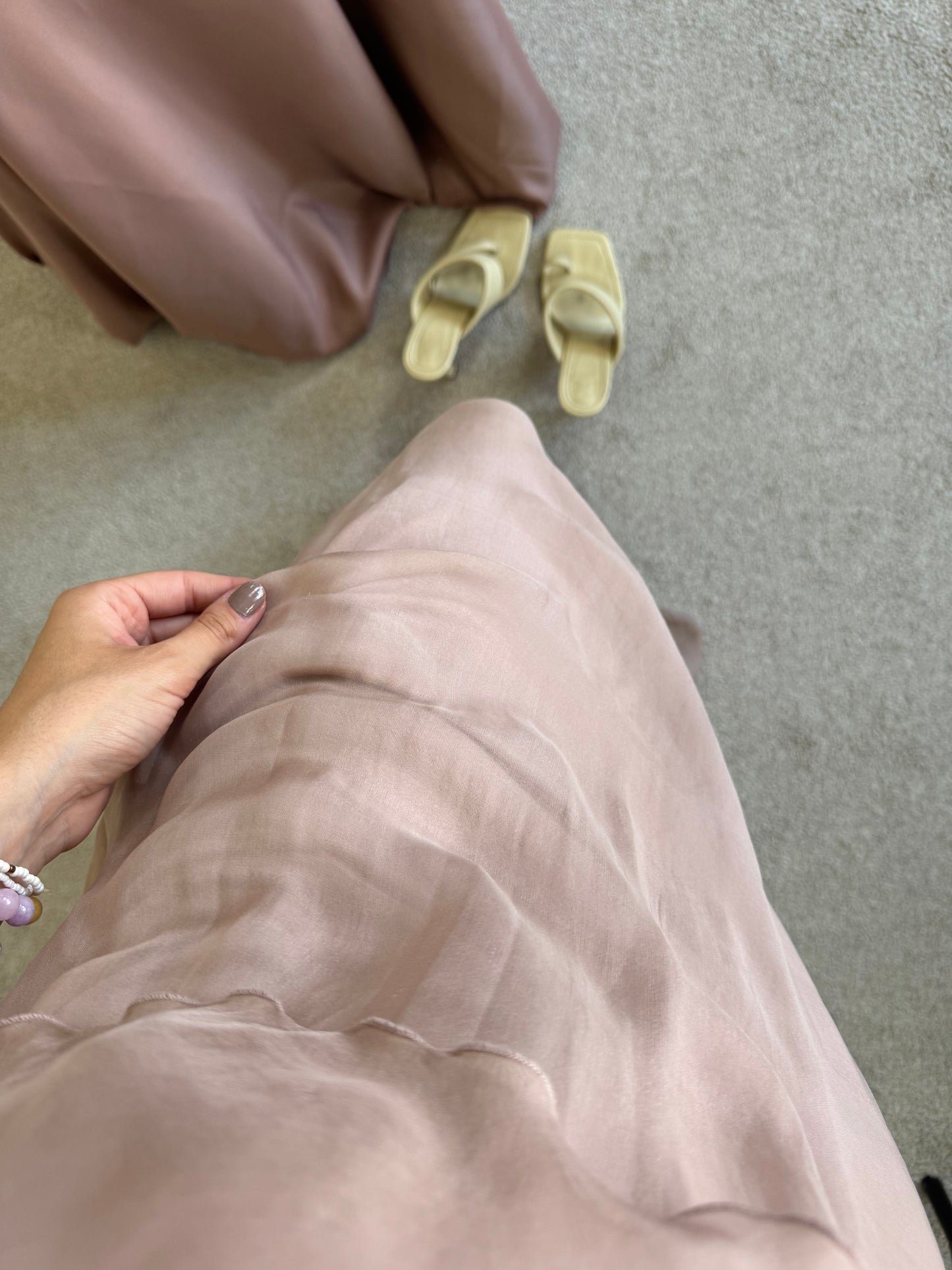Rochie maxi de vară din voal 100% mătase naturală, croială fluidă și feminină(mărimea S-S/M)