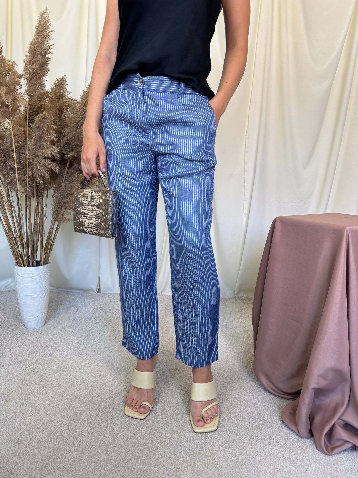 Pantalon MAX MARA din 100% in cu print 
(Mărimea S)