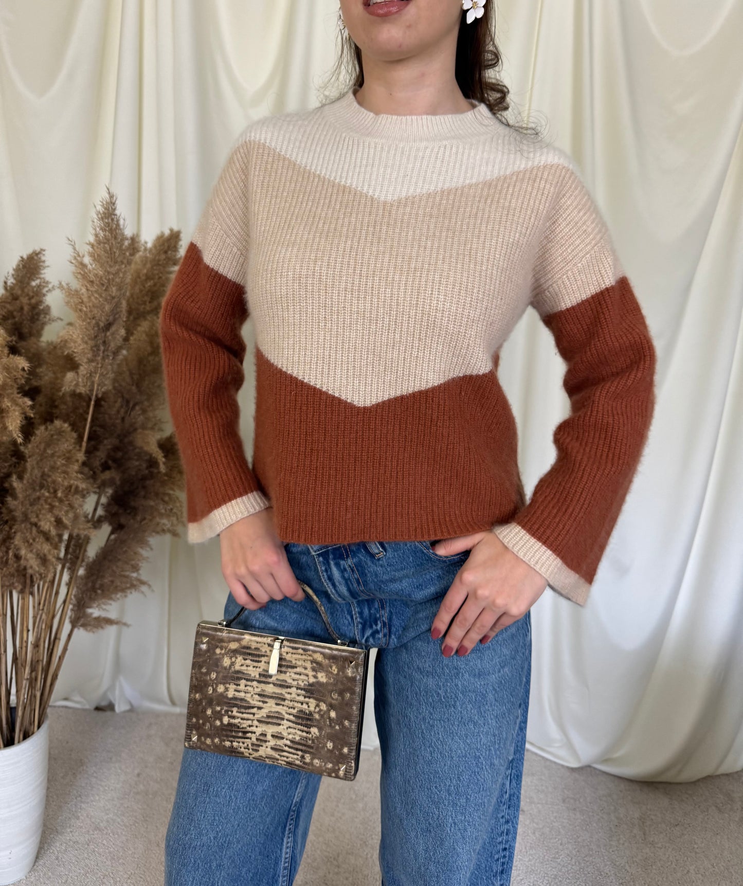 Pulover gros din cașmir și lana ( mărimea S)