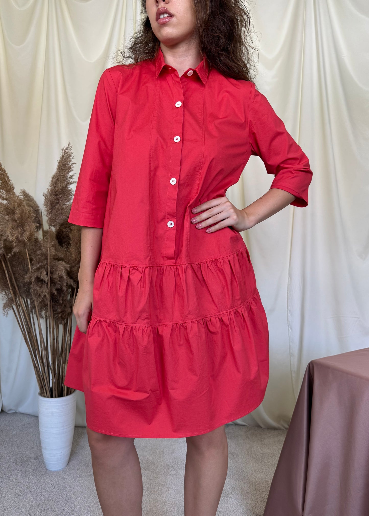 Rochie premium ROSSO 35 din 100% bumbac, brand italienesc ( mărimea S- S/M)