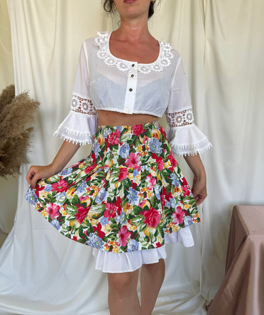 Camasa vintage cu broderie (M)