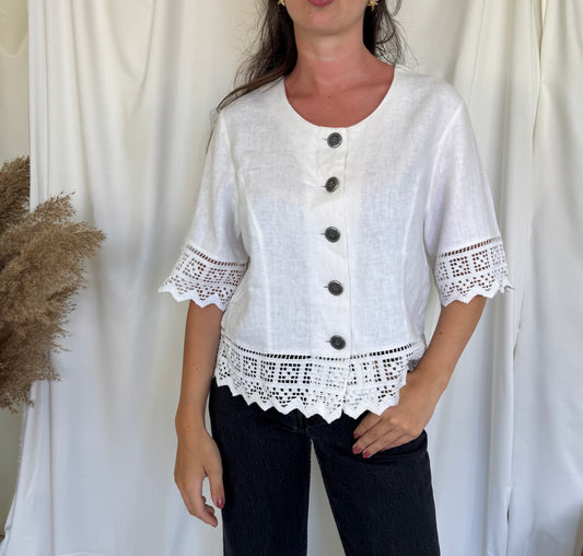 Camasa vintage cu broderie (L)